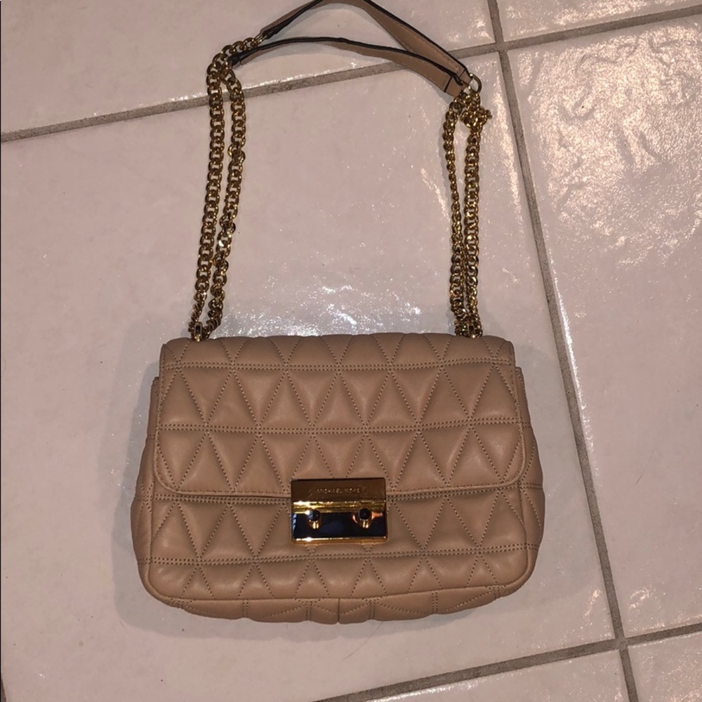 Michael Kors Large Quilted Shoulder Bag Soft Pink